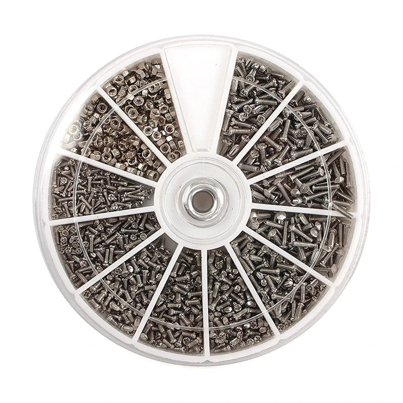 1000 шт винты из нержавеющей стали набор винтов машины ассортимент для PC очки