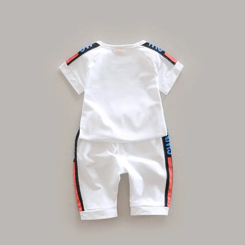 Fashion kids clothes summer new boys clothing sets 2019 children fashion cotton tees+shorts 2pcs outfits for 1-7Y |