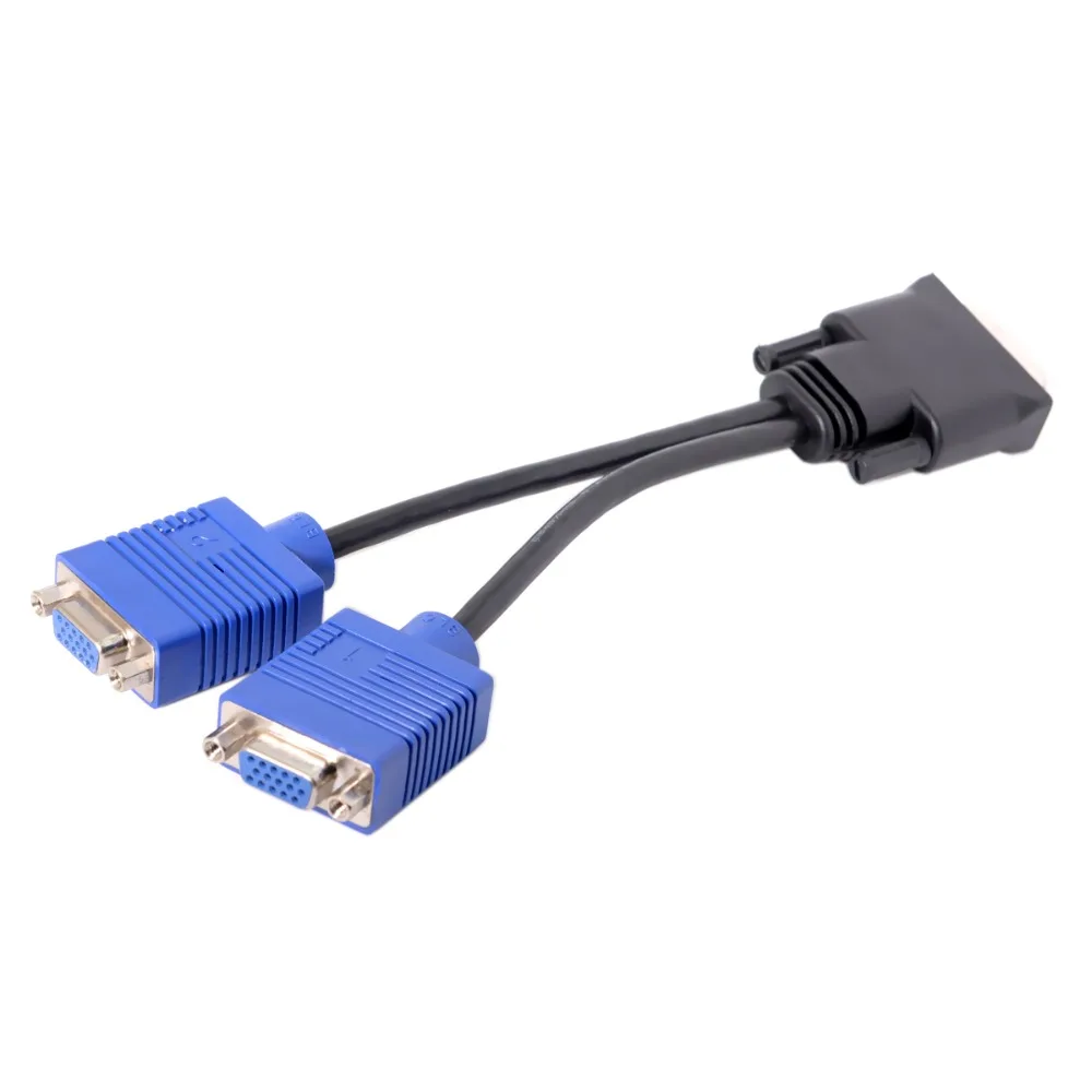 10 см DMS 59pin Штекерный двойной 15Pin VGA RGB Женский разветвитель удлинитель для ПК