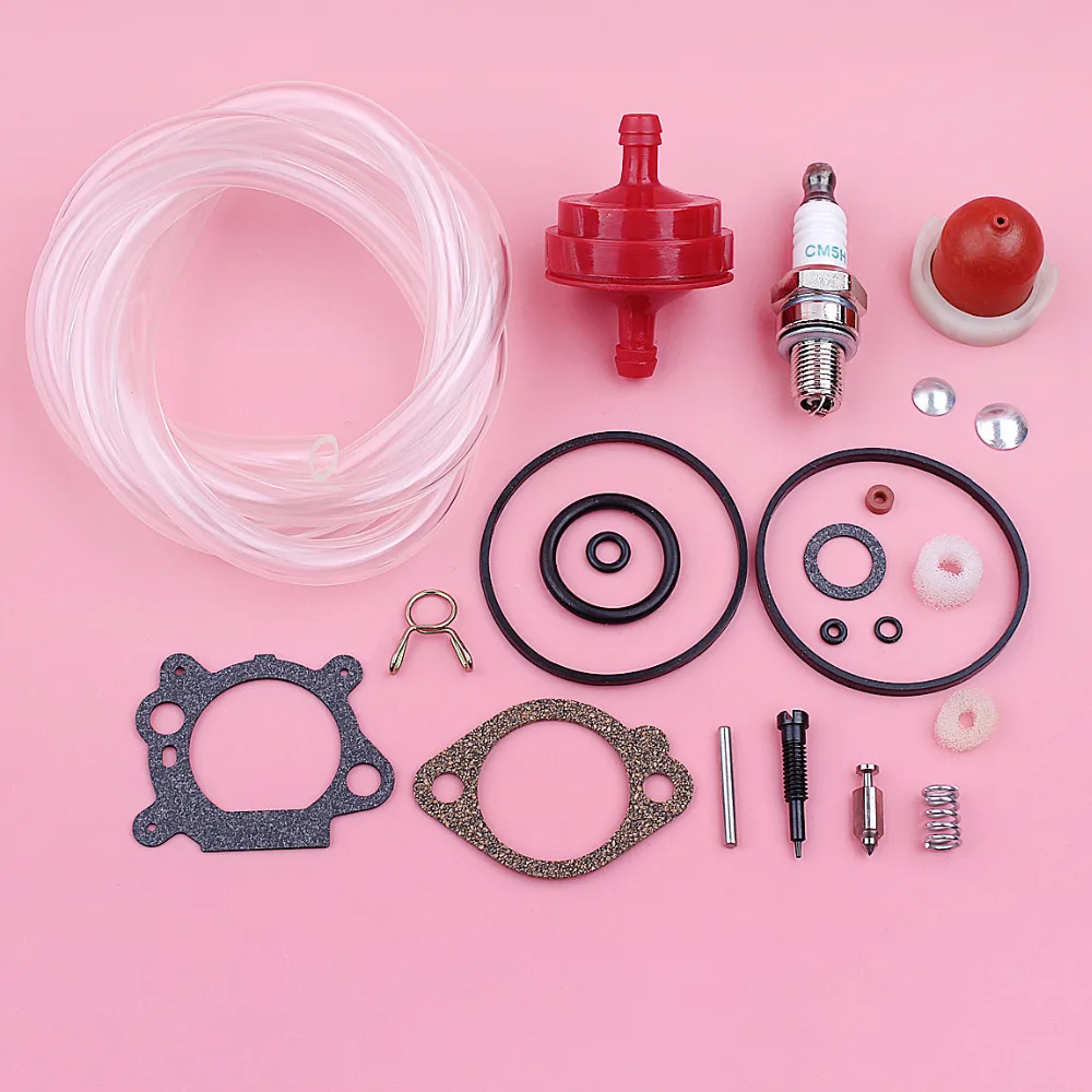 

Carburetor Repair Rebuild Kit For Briggs Stratton 129H00 12A800 12B800 12C700 12C800 12D800 Fuel Filter Hose Clamp Replace Part