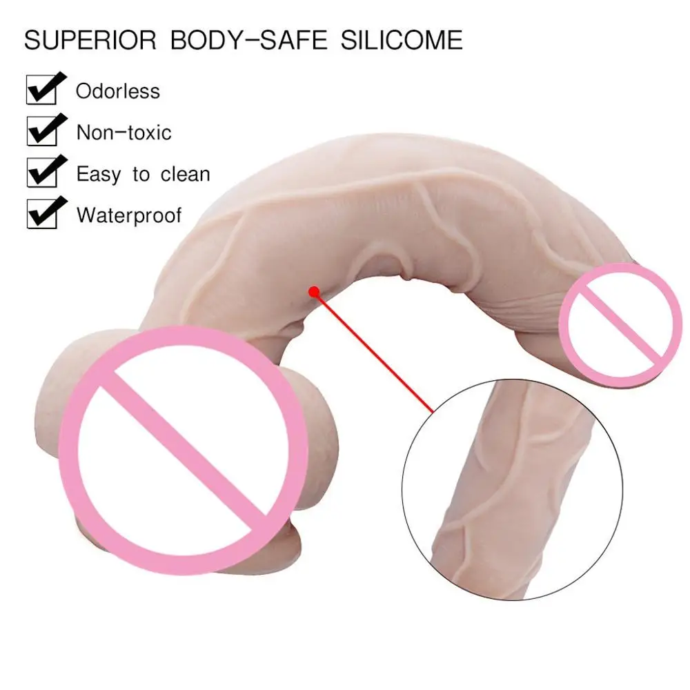 Новый реалистичный силиконовый фаллоимитатор с присоской для