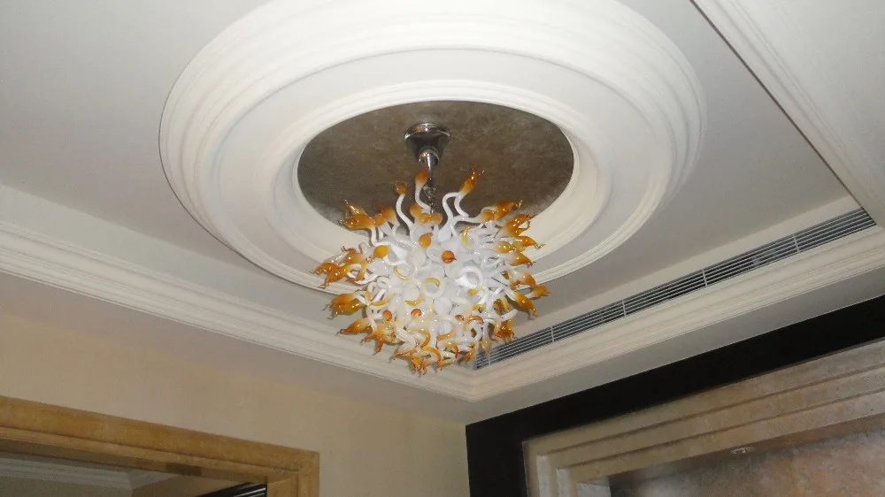 Античный дизайн искусство Стекло лампа ручной работы из дутого люстра