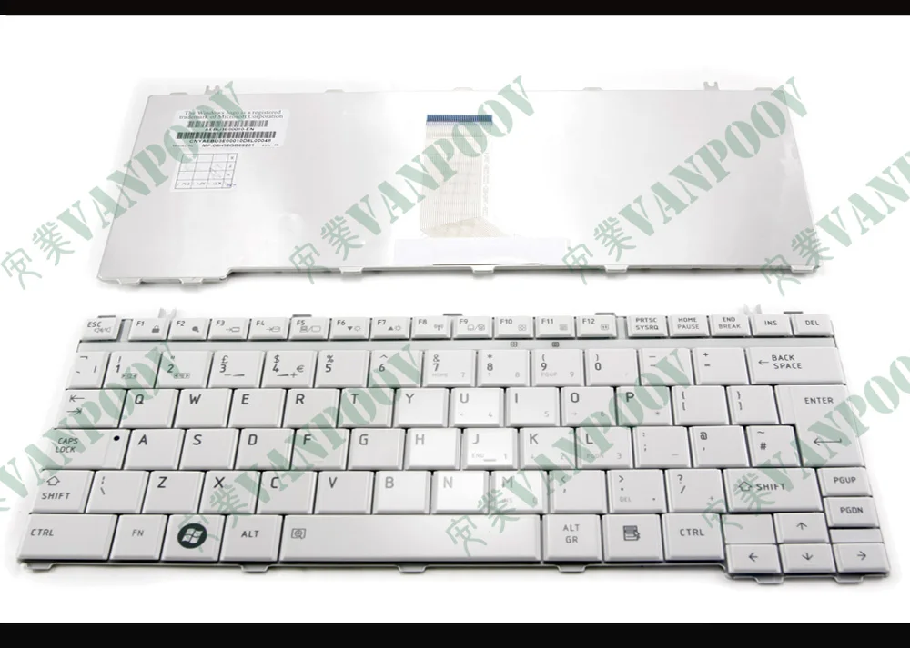 Клавиатура для ноутбука Toshiba Satellite U400 U405 U500 Portege M800 M803 M823 M900 Белый Английский MP