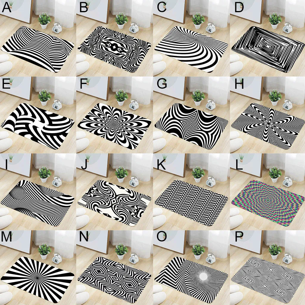 Геометрическая ловушка для зрения тонкий механический фланелевый коврик мытья