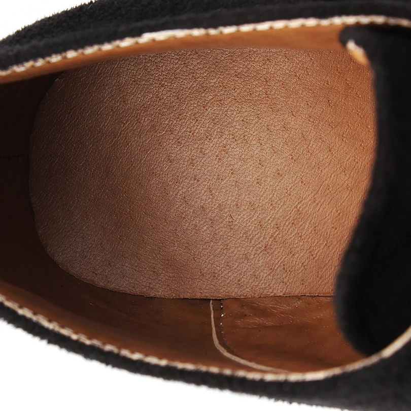 Женские ботильоны из флока ботинки на танкетке высоком каблуке со шнуровкой