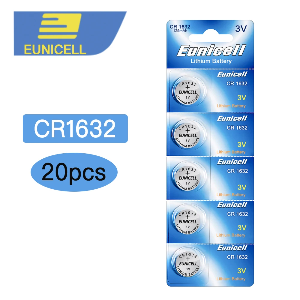 

20pcs CR1632 CR 1632 ECR1632 DL1632 KCR1632 LM1632 3V lithium Button Cell battery Batteries for Toys watch 4Cards