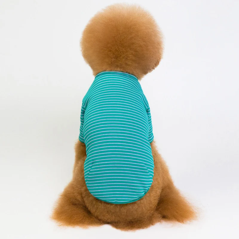 6 видов цветов Одежда в полоску для собак рубашка жилет собаки весна осень одежда