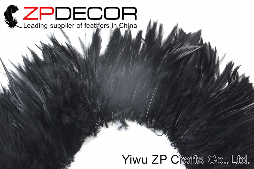 Zpdecor 700-800 шт./комплект 4-6 дюймов черный оптом нанизаны перья петуха седло для карнавала и Свадебные украшения