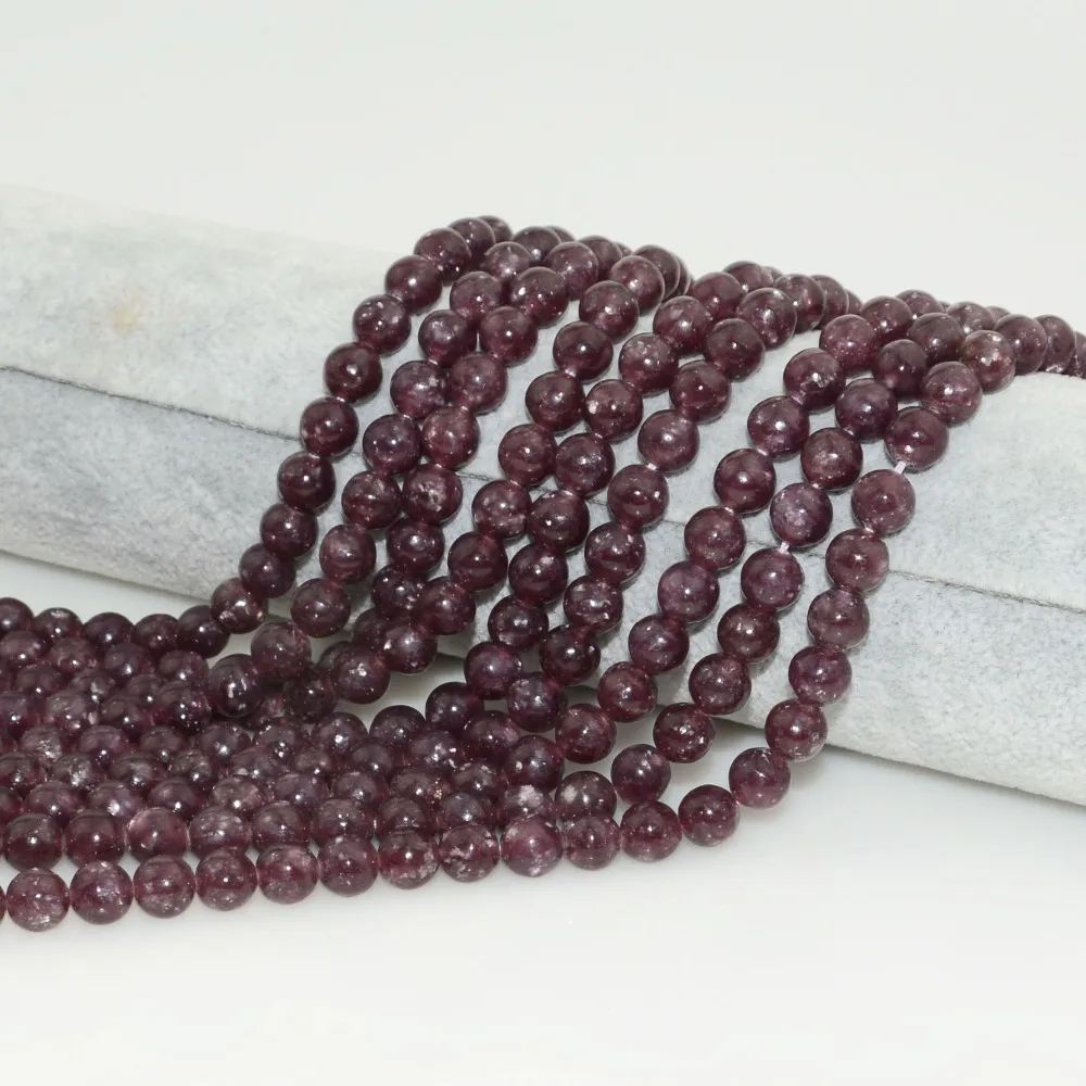 Натуральные круглые бусины Lepidolite хорошего качества 6 мм/8 мм|Бусины| |