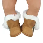 Коричневые ботинки подходят для кукол-младенцев 43 см, 17 дюймов, кукольная обувь для младенцев