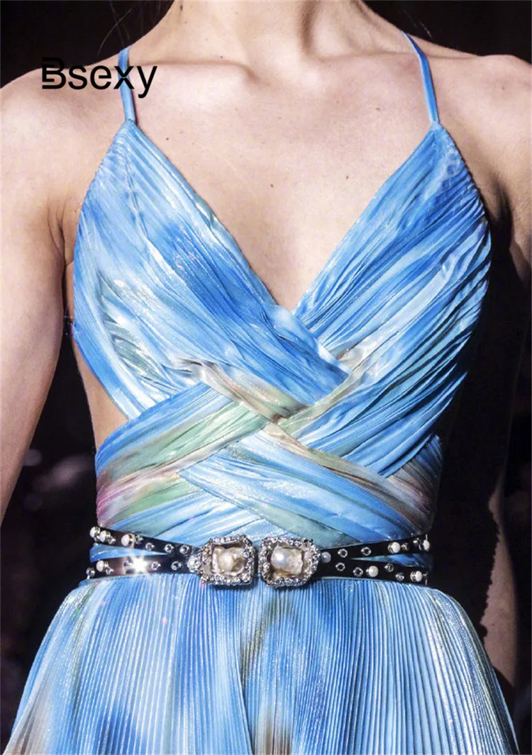 Платье для подиума женское платье с перекрестной повязкой и открытой спиной