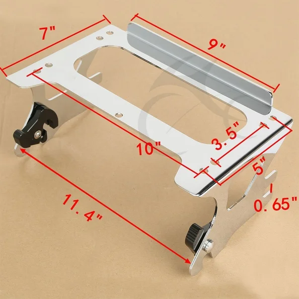 Хромированная Съемная два вверх турпакет Монтажная стойка для Harley туристическая