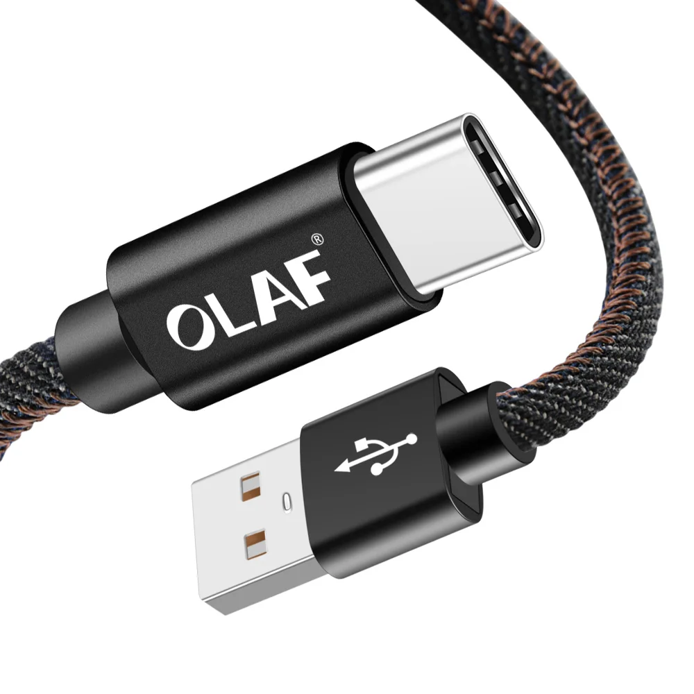 Олаф USB C type-C кабель 1 м 2 м type C кабель для быстрой зарядки для samsung Galaxy S9 Note 9 huawei mate 20 кабели для зарядного устройства USB