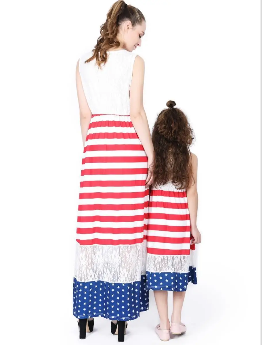 Одинаковая семейная одежда платье для мам и девочек сезон весна лето 2018