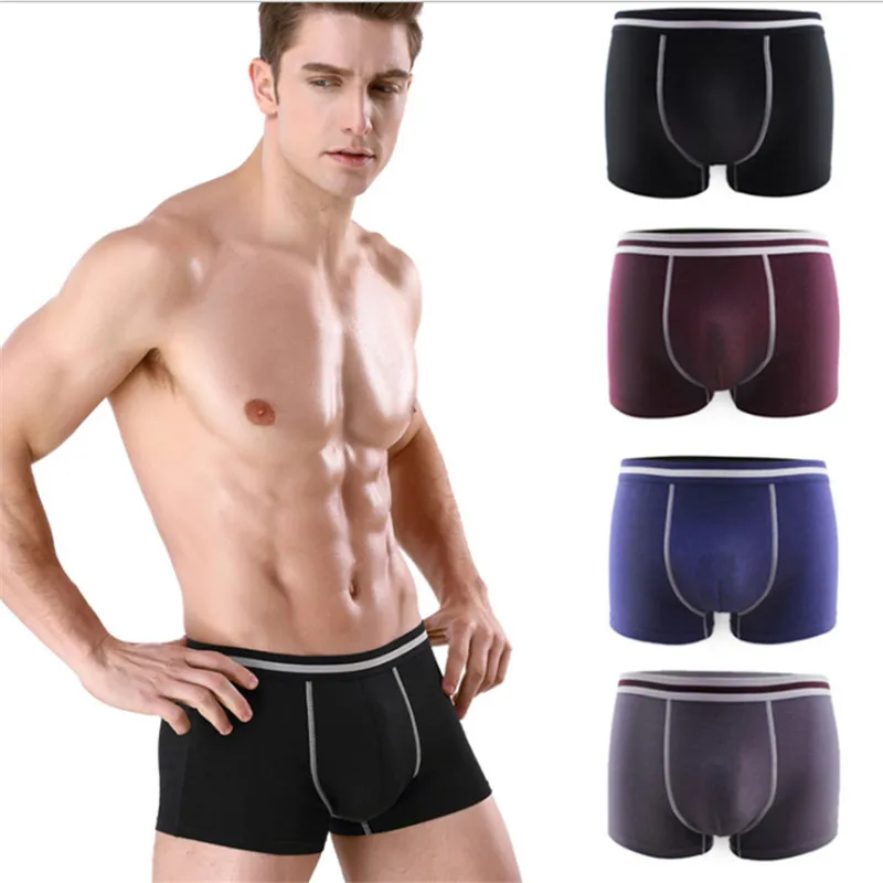 Мужские облегающие трусы из 95% хлопка удобное и здоровое нижнее белье стильные
