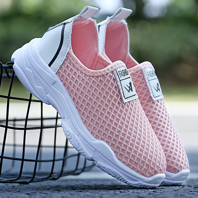 2019 дышащая сетчатая Повседневная мягкая искусственная кожа детская спортивная