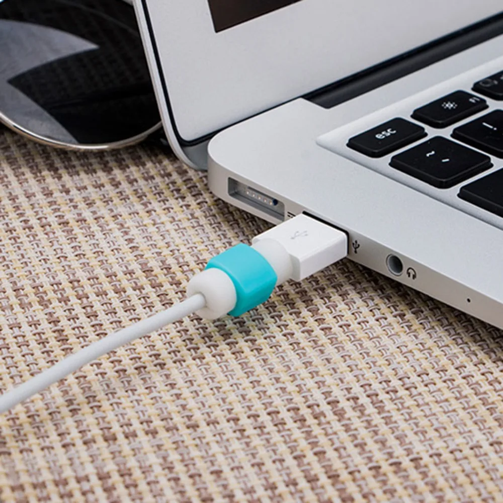 10 шт. симпатичный защитный чехол для USB кабеля провод наушников 8 контактов