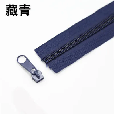 navy 5 м 5# нейлоновые катушки молнии для DIY Швейные сумки обувь, одежда аксессуары 24 цвета доступны - Цвет: navy
