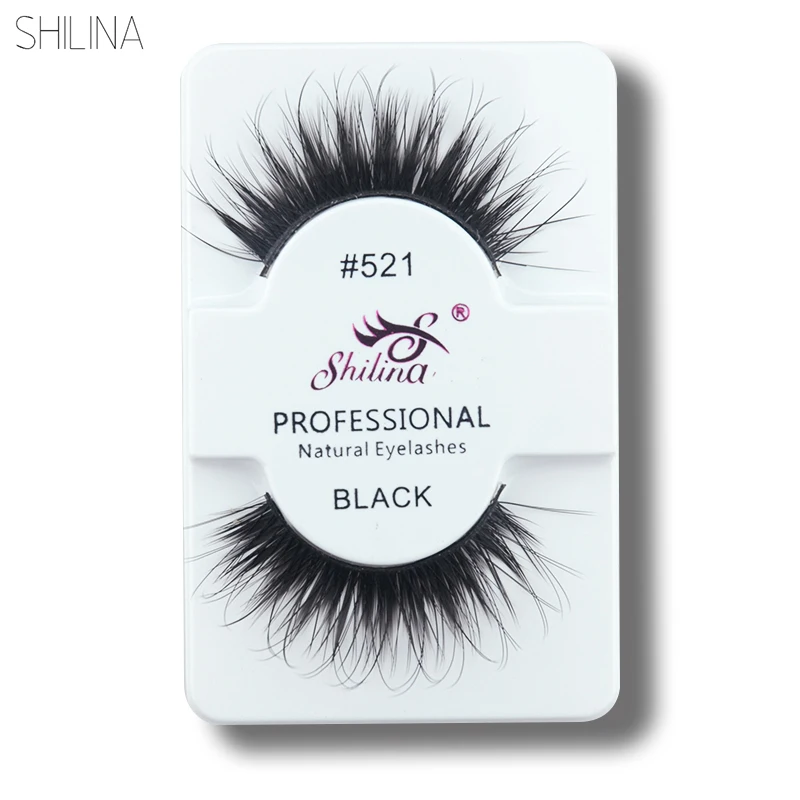 SHILINA False Eyelashes 1 Pair Handmade Soft Natural Long Thick Eye Lashes Extension #513-#523 |