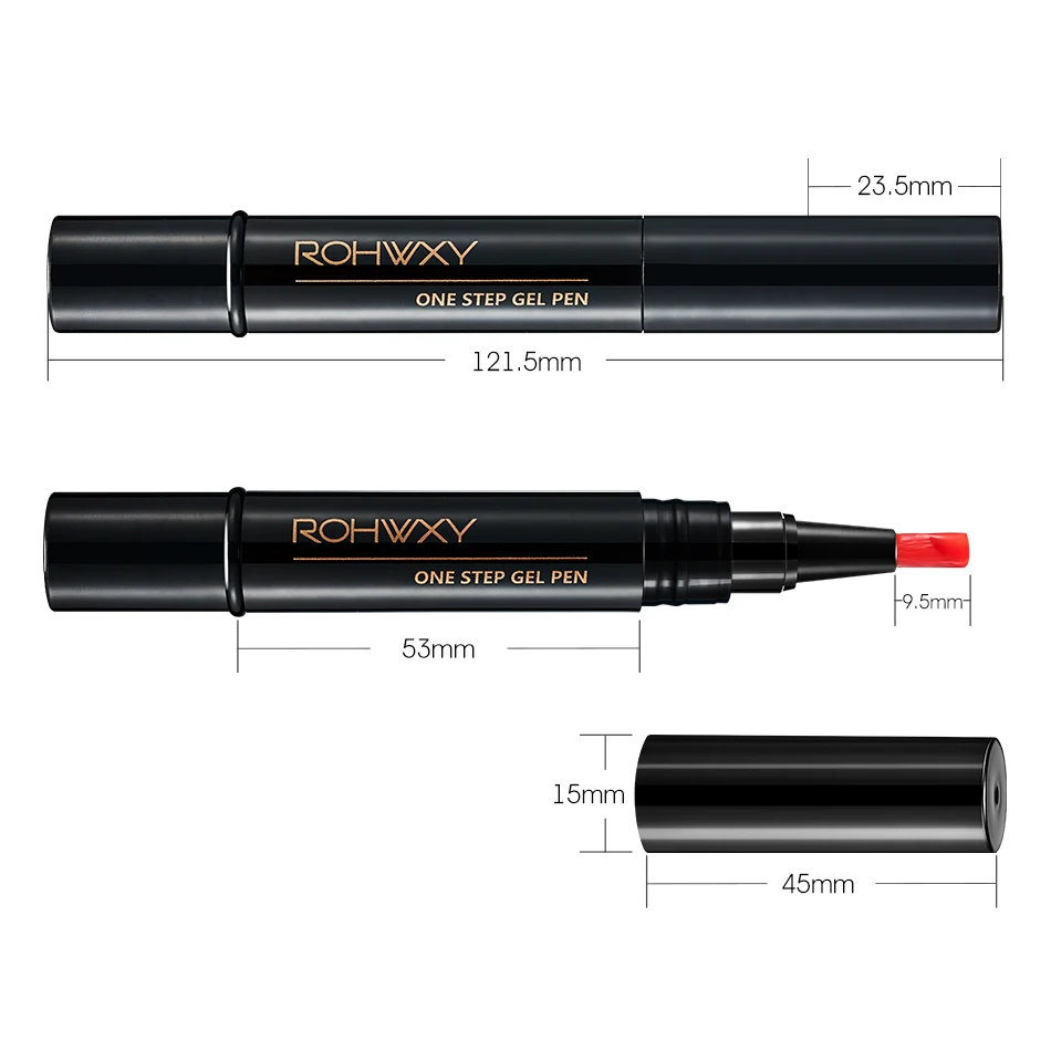 ROHWXY Гель-лак one step УФ светодиодный био-Гели Soak Off Гель-лак для маникюра 3 в 1 нейл-арта Лаки ручка Гибридный стойкий гель Краски