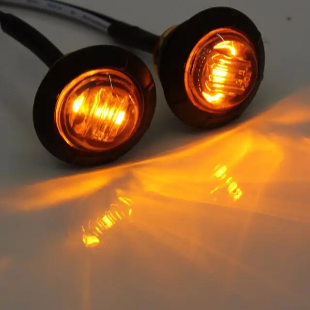 10X красный + янтарный Белый Мини 12V 3/4 &quotбоковой Светодиодный Маркер трейлер пуля