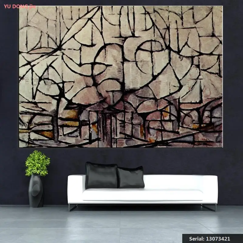 Piet Cornelies Mondrian натюрморт абстрактная масляная живопись рисование искусство спрей
