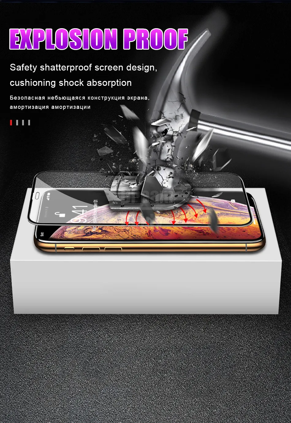 20D изогнутое Защитное стекло для IPhone XR XS Max X 7 8 6 Plus закаленное стекло для IPhone 6S 7 8 XS X защитная пленка