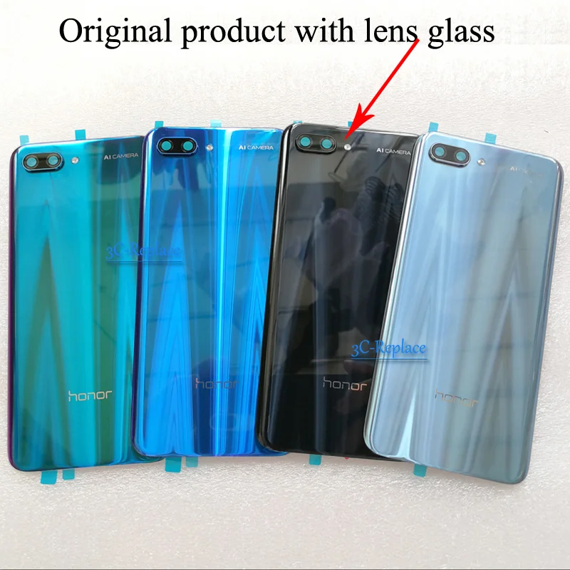 5,8 дюймов для huawei Honor 10 COL-AL00 COL-AL10 COL-TL00 COL-TL10 задняя Батарея крышка дверца батарейного Корпус чехол сзади Стекло запчасти