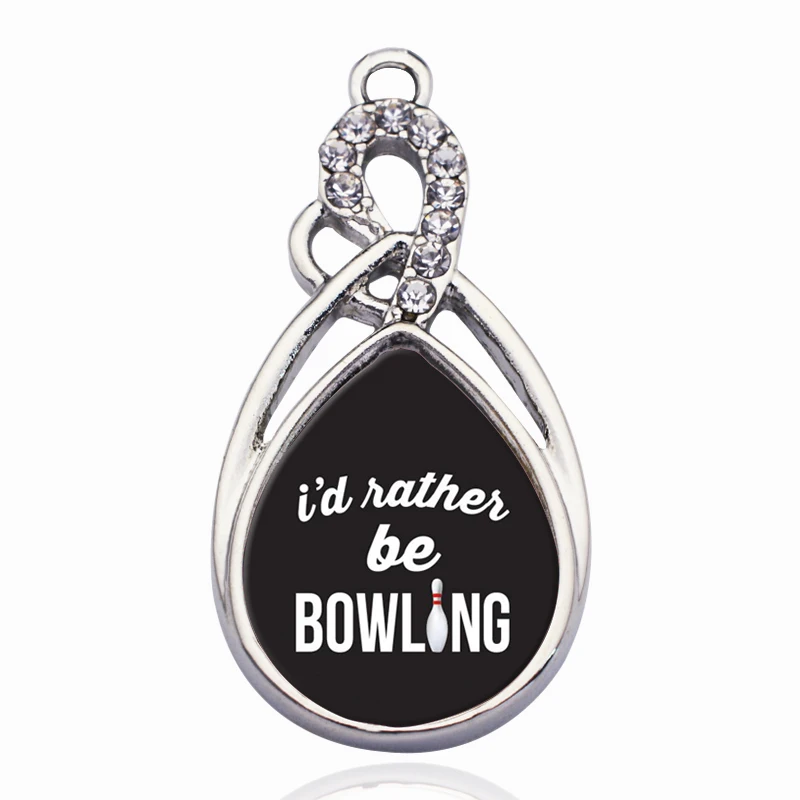 Я предпочитаю Шарм-круг в боулинге Медный кулон для ожерелья браслета