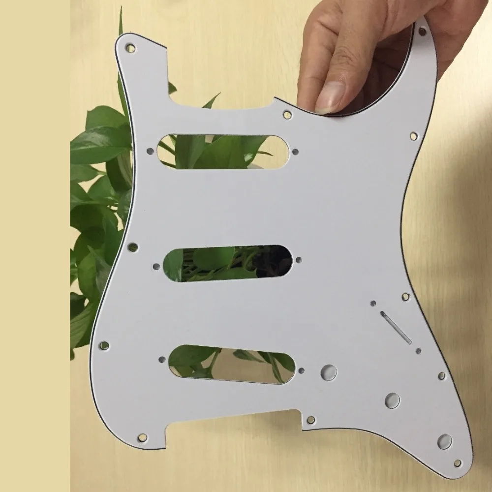 FLEOR 1 шт. Страт накладка на гитару sss pick Guard Scartch Plate w/pick guard винты для 11 отверстий гитарных частей, 20 цветов на выбор