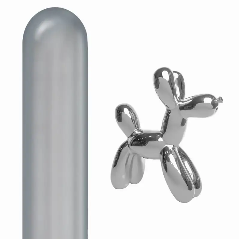 long silver 10 шт шары из латекса цвета металлик Длинная Форма Металл Хром волшебное завязывание скручивание шар балон Свадебные предметы для украшения дня рождения - Цвет: long silver