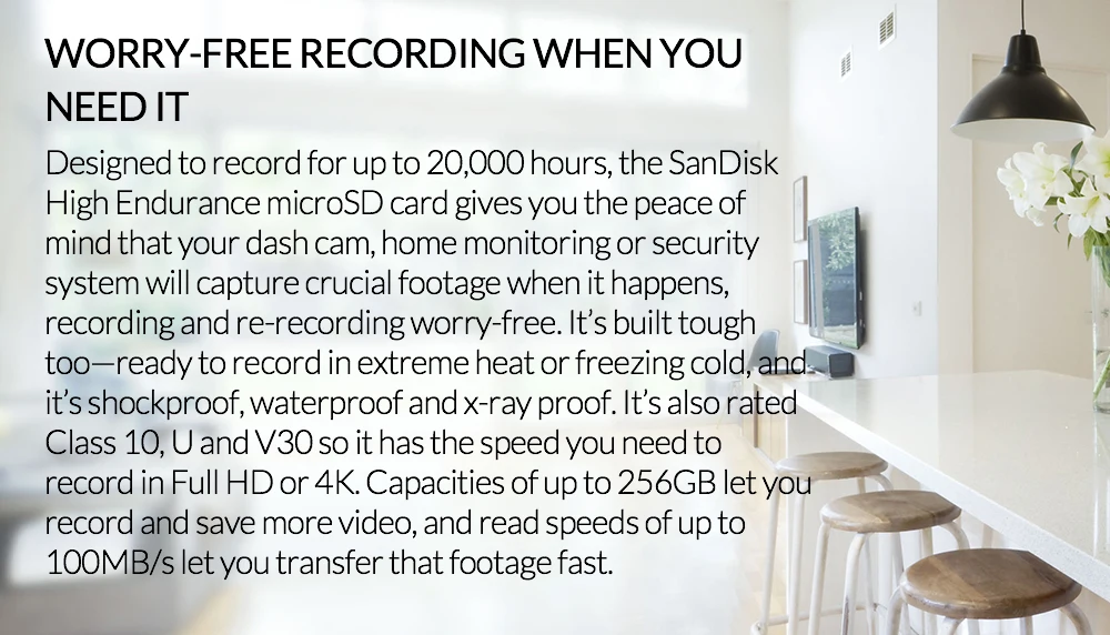 Карта памяти SanDisk, высокопрочная micro SD карта C10 V30 U3, 4 K, 32 ГБ, 64 ГБ, 128 ГБ, 256 ГБ, tf-карты для Dash Cam, домашний видео мониторинг