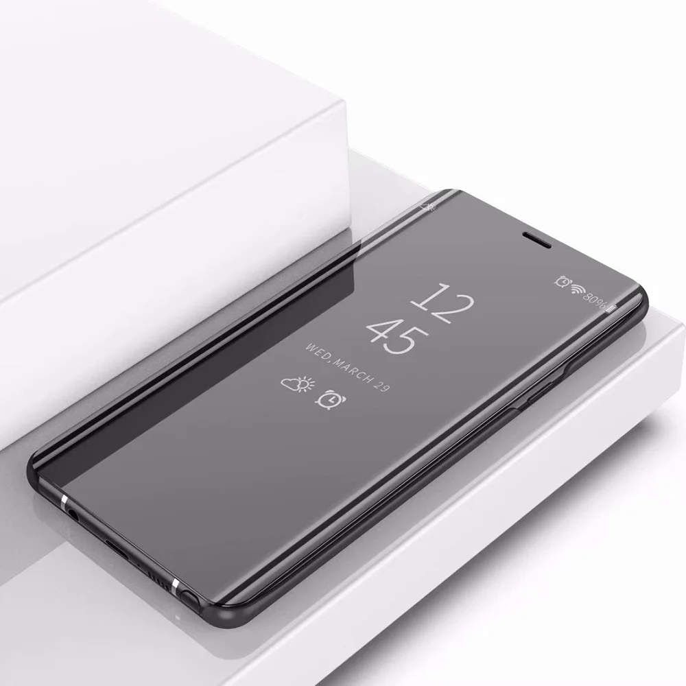 Умный зеркальный флип-чехол для samsung S10e S10 Plus S9 S8 Plus S7 Edge кожаный чехол для Note 10 Pro Note 8 9 S6 Edge Plus чехол s