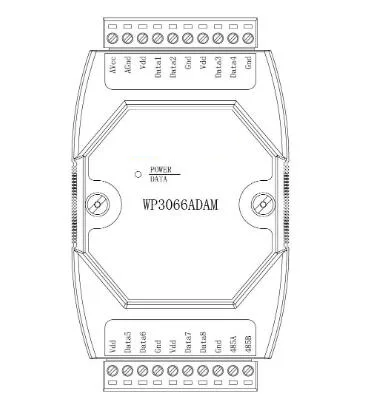 Модуль сбора температуры WP3066ADAM (8ds18b20) _ DS18B20/RS485 MODBUS RTU связи | Безопасность и защита