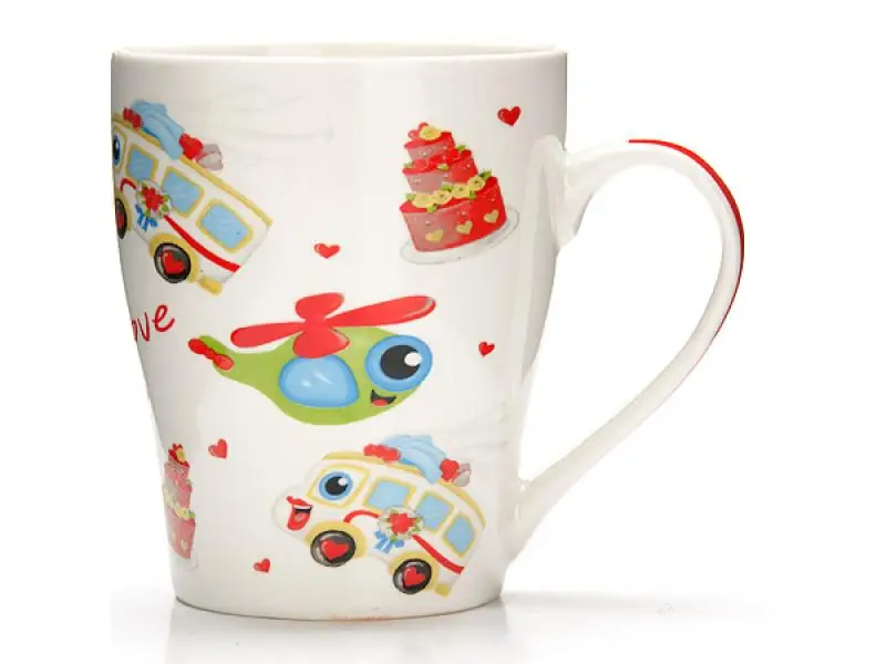 Кружка LORAINE Автомобиль 340 мл с узором | Дом и сад