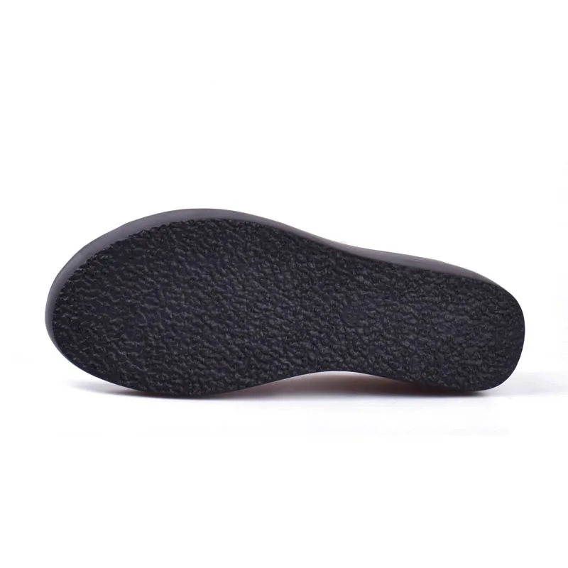 Женские кожаные босоножки на танкетке 7 5 см толстом каблуке|slide shoes|wedge women shoessandals