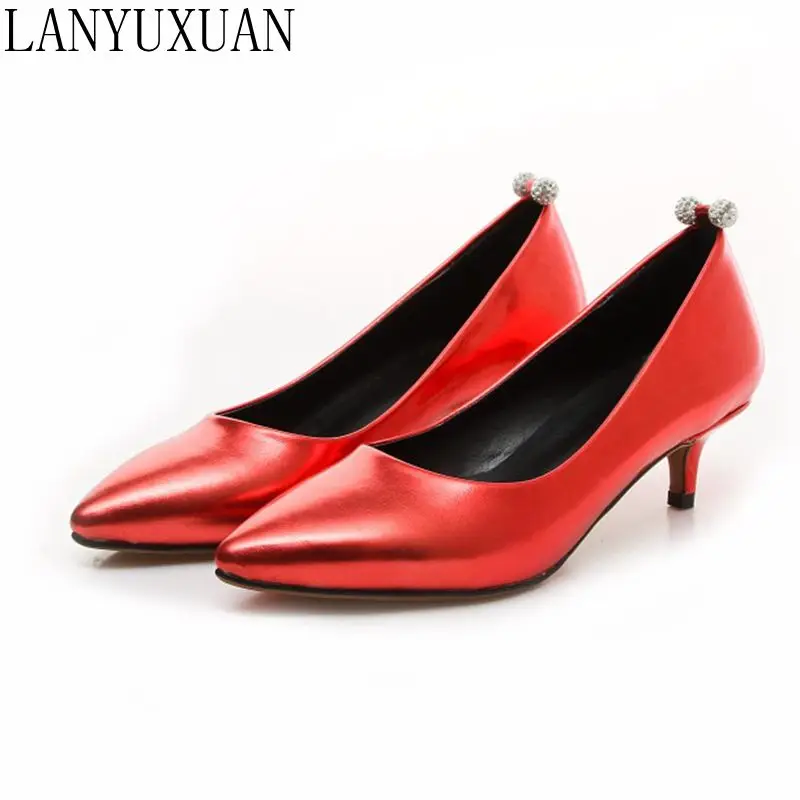 

Big Size 34-43 Shoes Woman 2017 New Arrival Wedding Ladies Low Heel Shoes Fashion Sweet Dress Pointed Toe Women Pumps 887