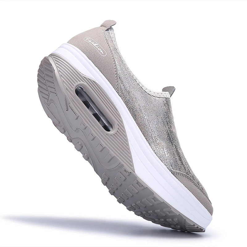Женские кроссовки черные белые стройнящие на платформе размер 41 2020|toning shoes|slip onslip