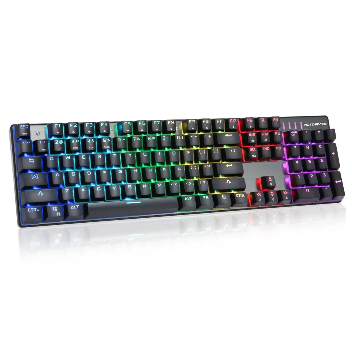 MOTOSPEED Inflictor CK104 NKRO RGB подсветка Механическая игровая клавиатура Outemu синий переключатель игровая клавиатура