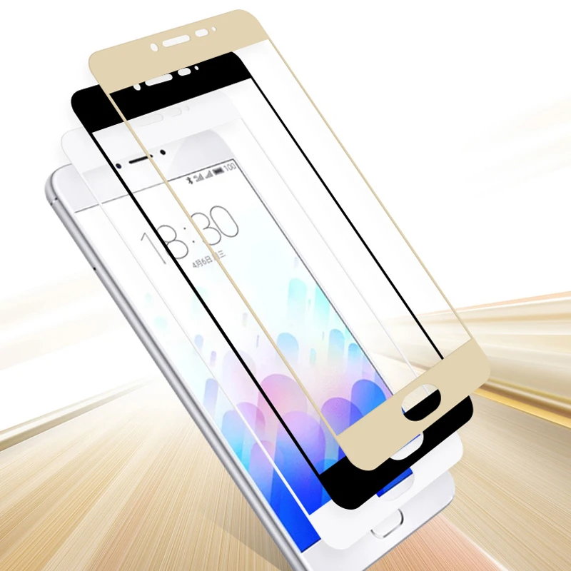 AIKASHI 10 шт. полное покрытие закаленное стекло forMeizu M3sMini M5sM5C M3M5M6 Note защита для экрана