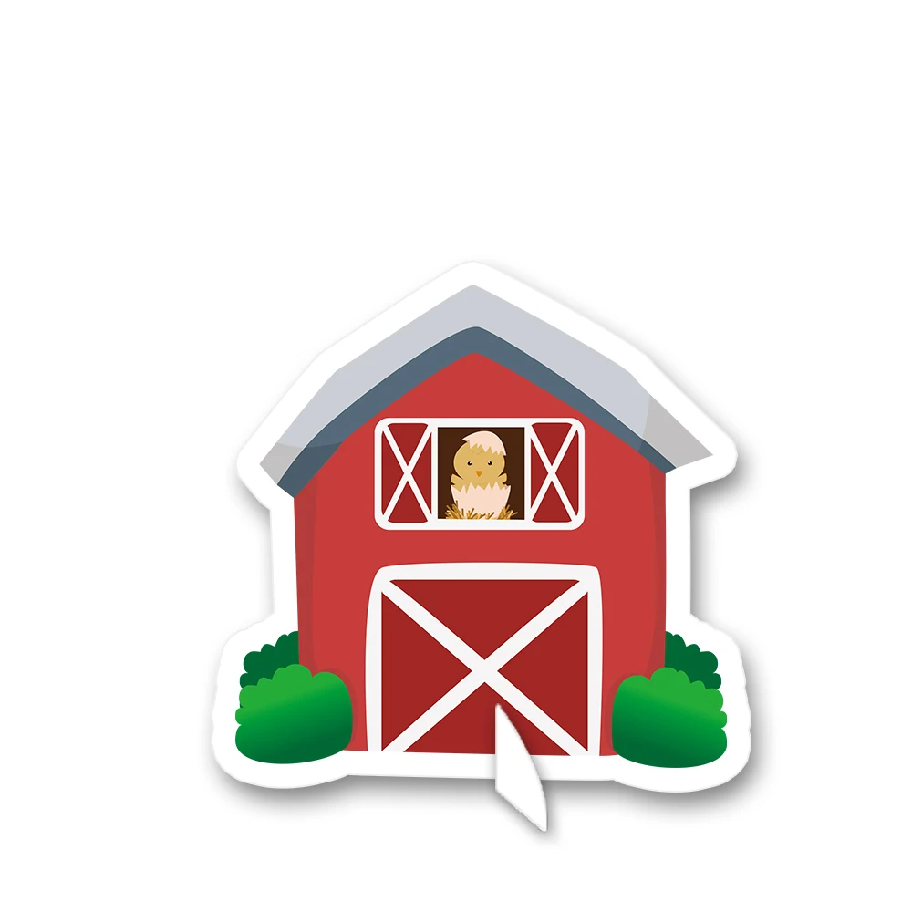 Тематическая серия с изображением животных на ферме 1 центральный элемент стола