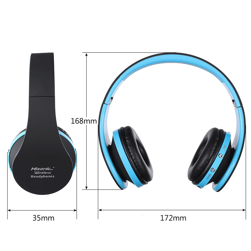 

Hisonic Wireless Headphones Portable Noise Cancelling Headset Foldable with Microphone USB Gaming Headphone bs-sun-8252