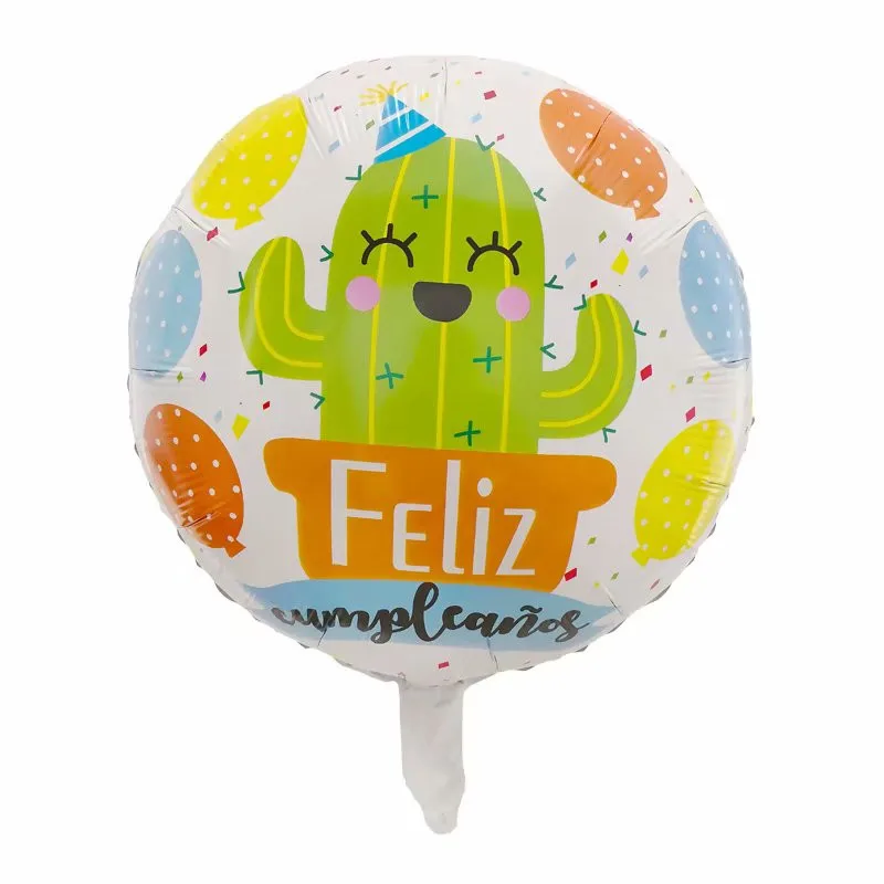 10 шт 18inch испанский Happy День рождения украшения Фольга воздушные шары Feliz cumpleaños
