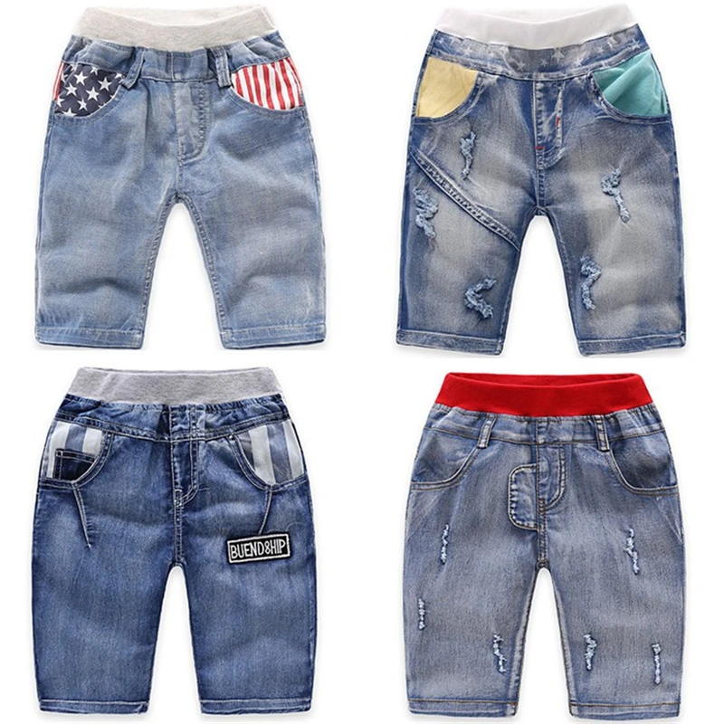 

New Casual Mid Jean Boys Baby Kids Trousers Cotton Denim Pants High Quality Fashion Outdoor Sports Teenager Trousers