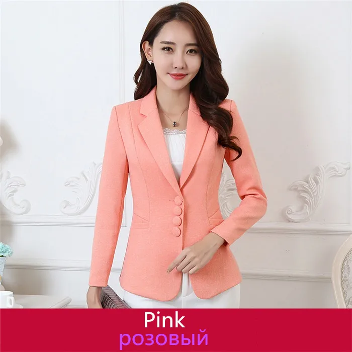 pink Высокое качество, маленький костюм, осень-весна, Женский блейзер, элегантные модные женские блейзеры, пальто, костюмы, женский короткий пиджак, плюс размер, A2734 - Цвет: pink
