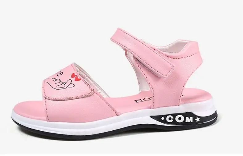 Новинка 2018 модные детские сандалии летняя пляжная обувь для девочек розовые и