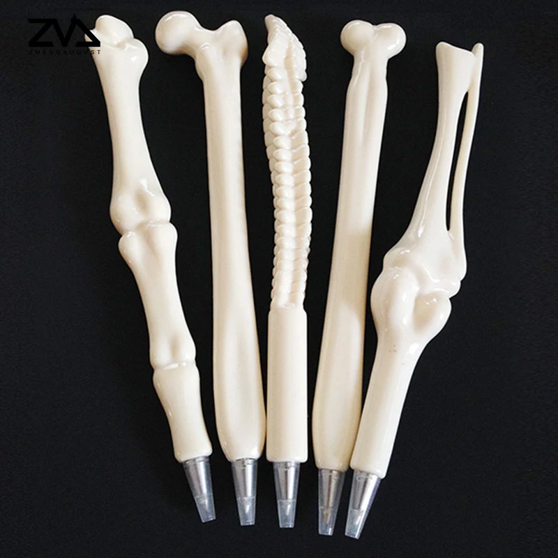 

2pcs/lot Novel bone shape Ballpoint Pen For Writing School Supplies Office Accessories Stationary Kids Student Gift