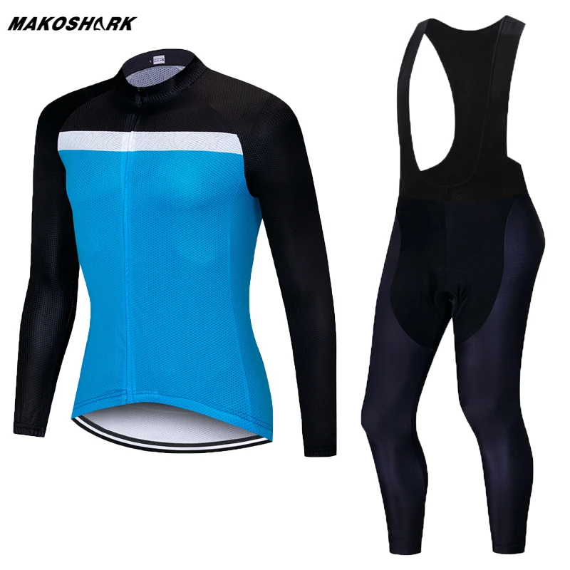 Осень Для Мужчин's Велосипеды Трикотаж Длинные рукава pro велосипед Слюнявчик и