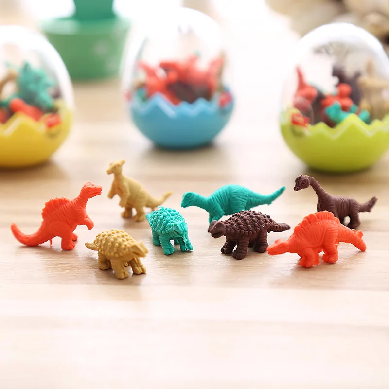 10 шт./лот ластик в форме динозавра для моделирования Форме Яйца креативный