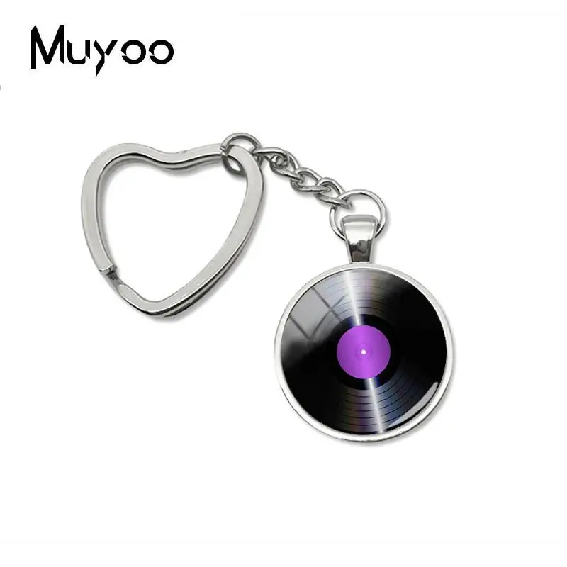 Новинка 2019 классический брелок для ключей с виниловой пластиной и сердцем